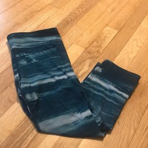 green and white leggings